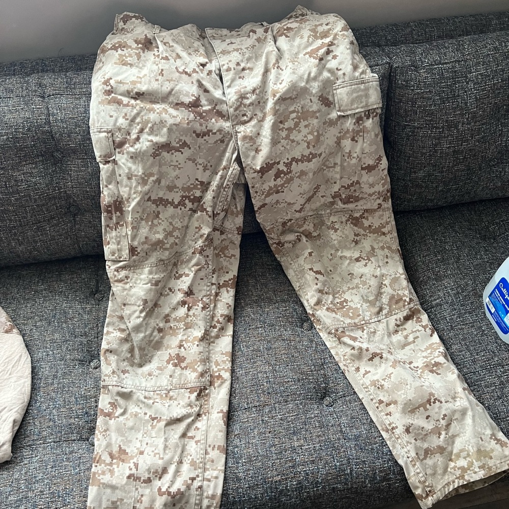 USMC Camouflage pants. Desert MARPAT pattern slightly used condition.